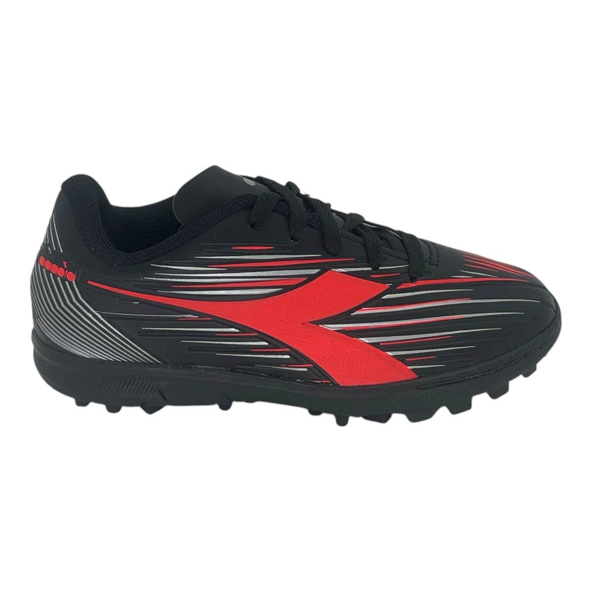 FUSION GRIP 5 KIDS TF NEGRO PLATA CORAL