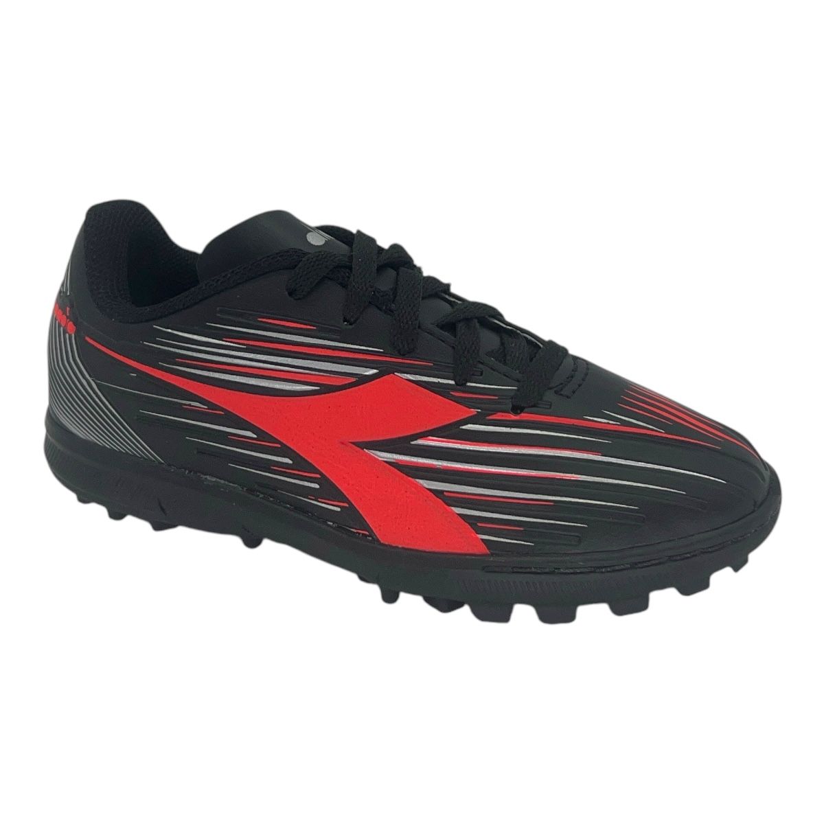 FUSION GRIP 5 KIDS TF NEGRO PLATA CORAL