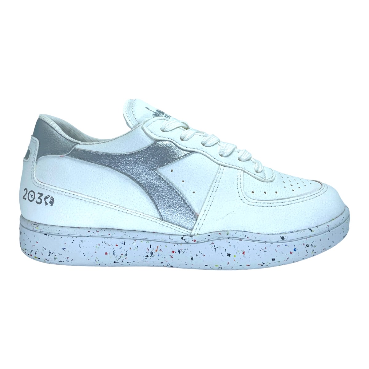 MI BASKET LOWWHITE SILVER