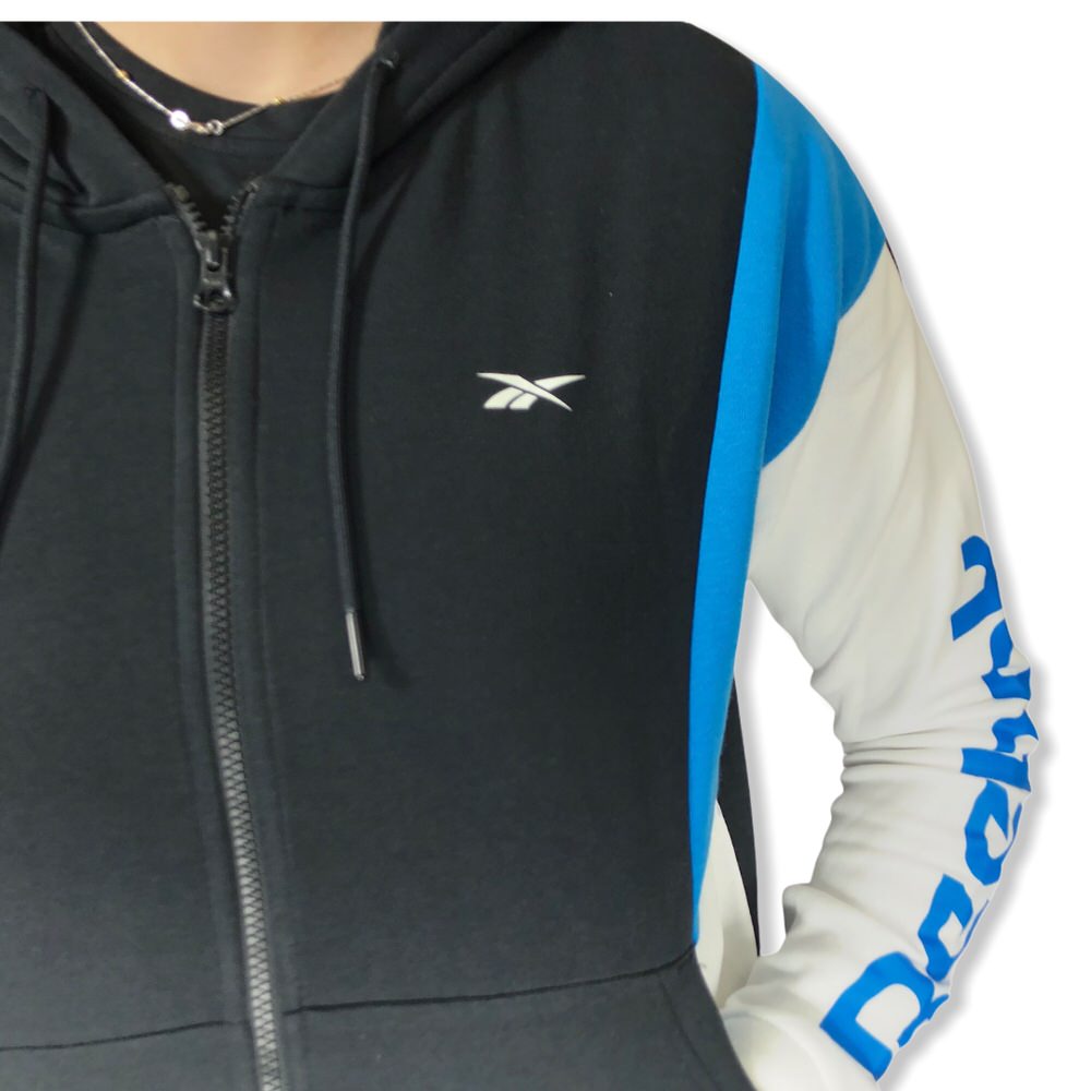 CAMPERA C/CAP W RBK AZ-NEGRO