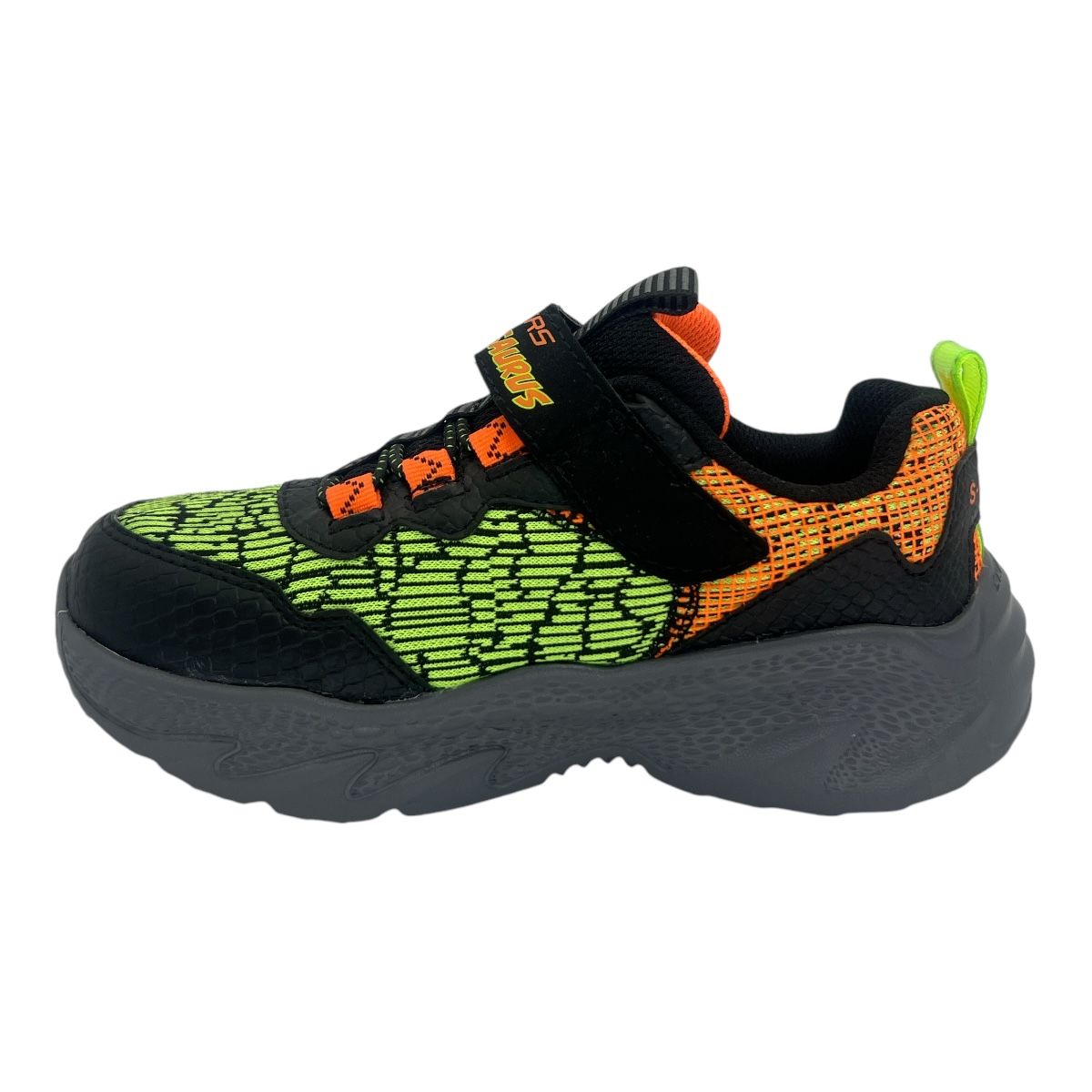 SKECH-O-SAURUS DINO LIGHTS BLACK ORANGE