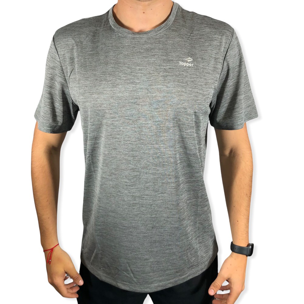 REMERA BASIC MNS GRIS MEL